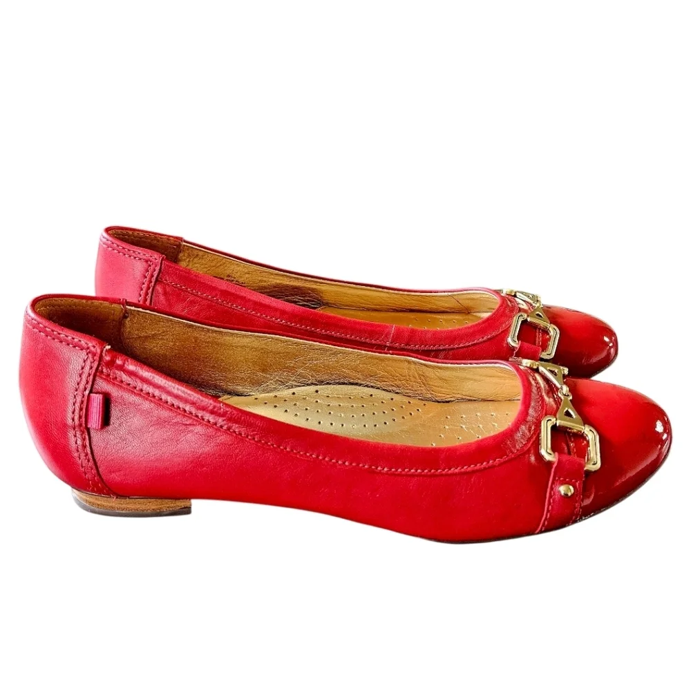 MARC JOSEPH Size 8.5 Women's Leather Made In Brazil Park Ave Flat Loafer In Red